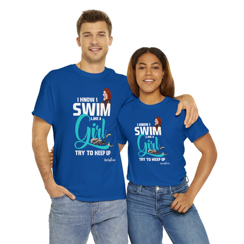 "Swim Like a Girl" Relaxed Fit T-shirt